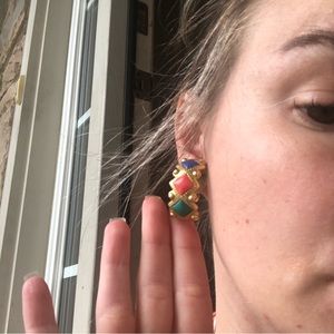 Gold tone clip on earrings